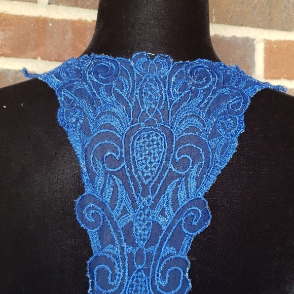 Sexy Royal Blue Racerback Sleeveless Tank Top - Picture 5 of 9